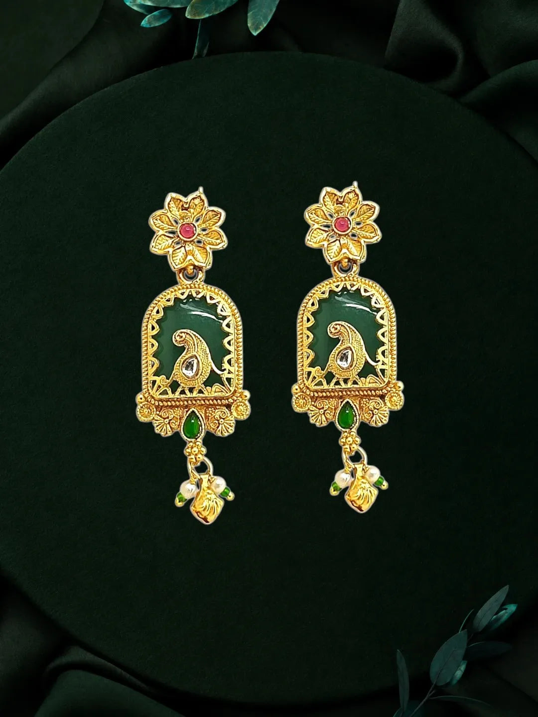 Gold Plated Bird Motif Heritage Choker Set