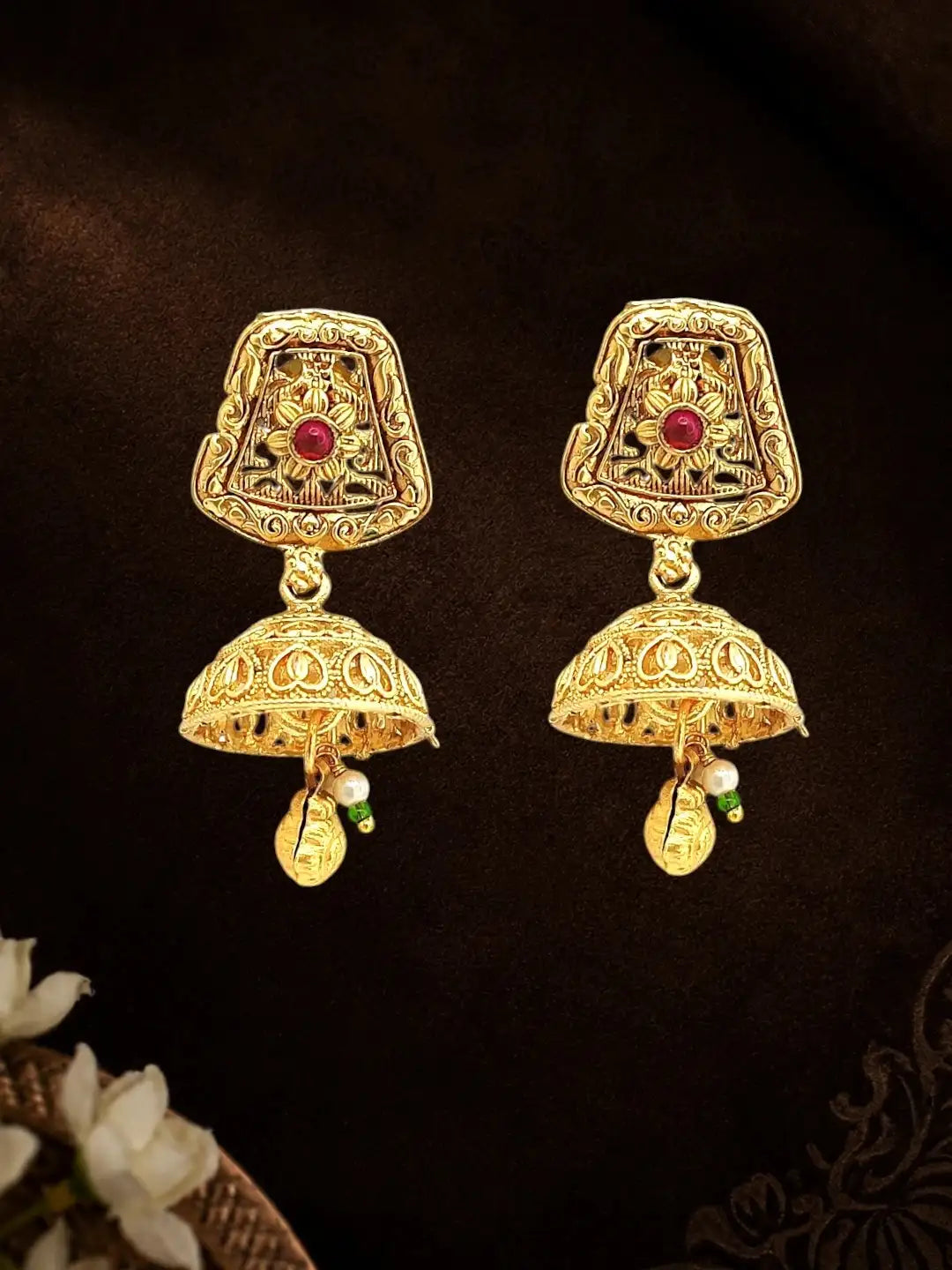 Gold Plated Kundan Rajwadi Choker Necklace Set
