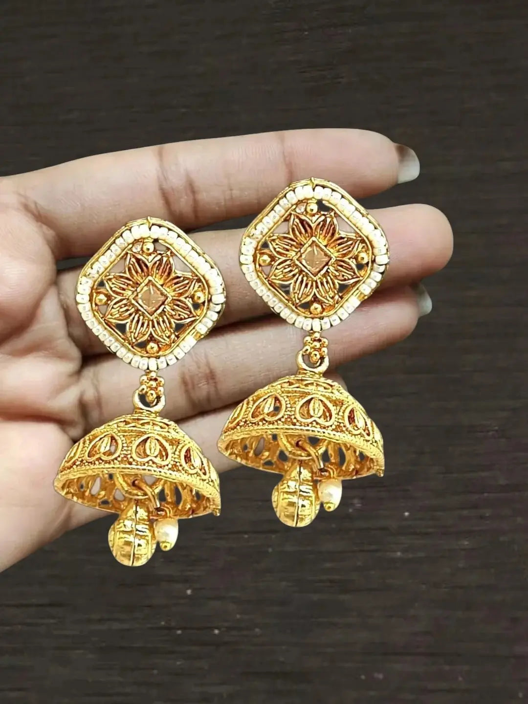Gold Plated Elegant Beaded Choker Set