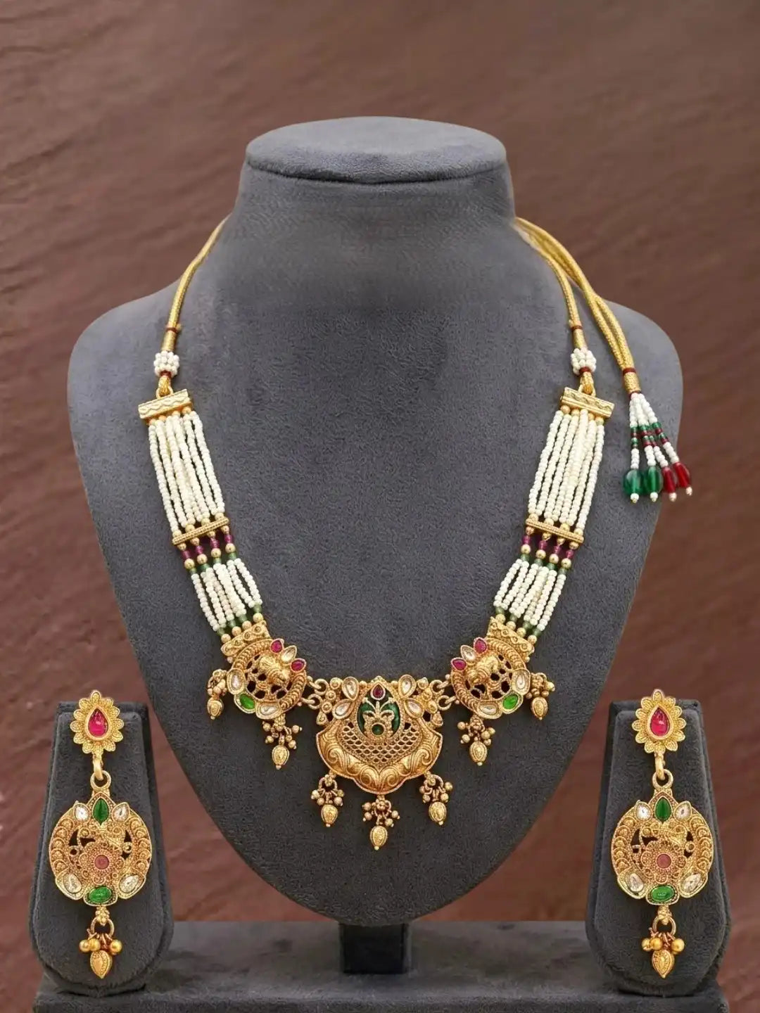 Ornate Elephant Heritage Bridal Choker Set