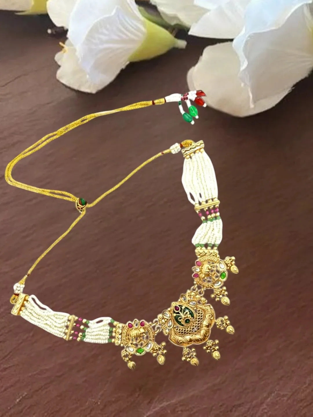 Ornate Elephant Heritage Bridal Choker Set
