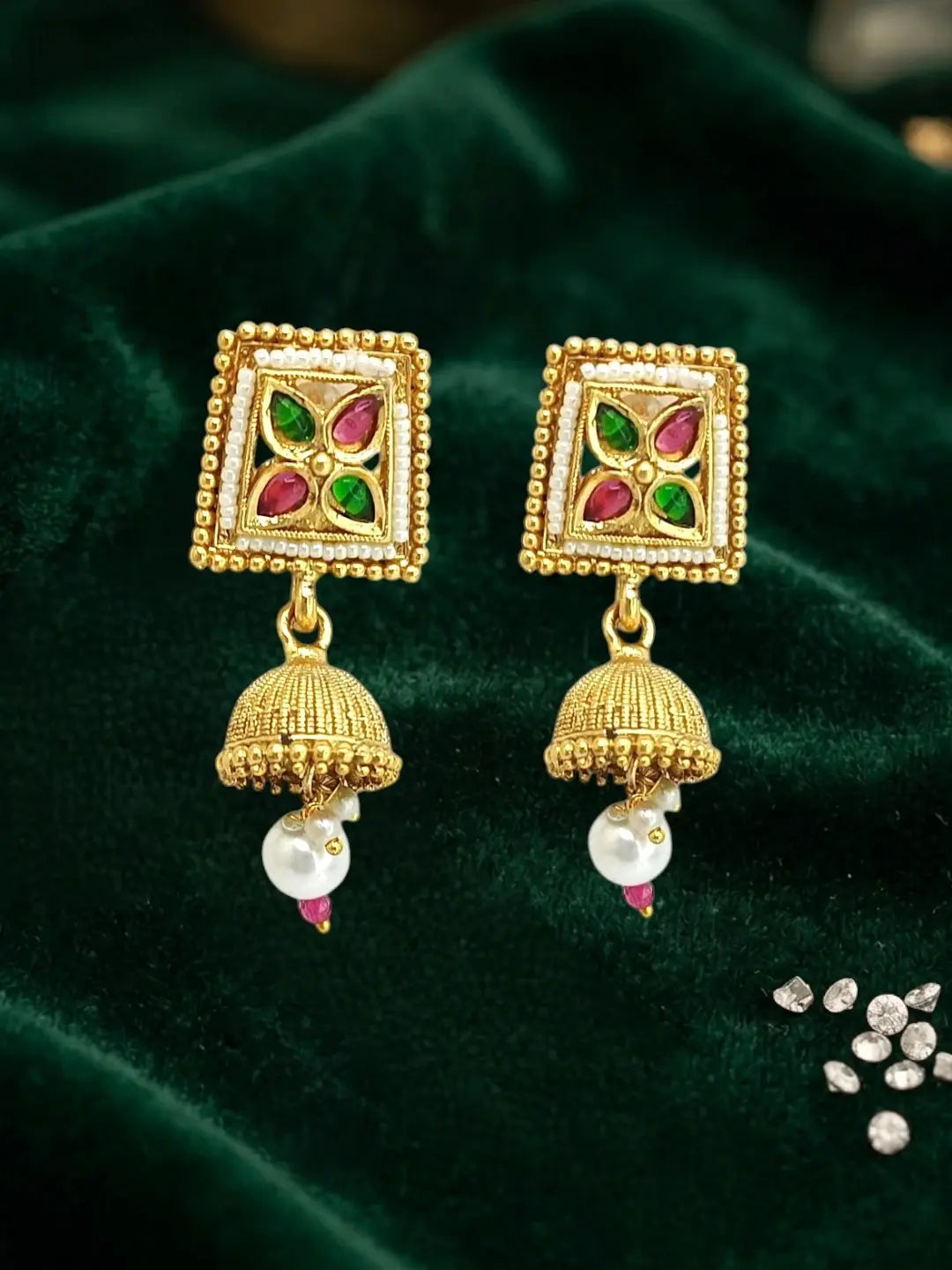 Gold Plated Kundan Rajasthani Choker Necklace Set