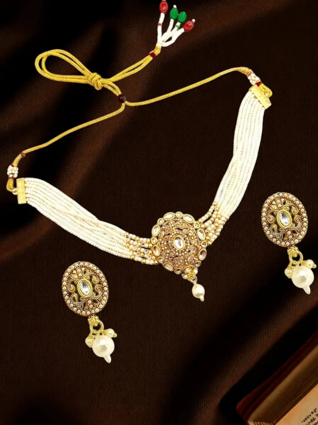 Kundan Multistrand Beaded Choker Set