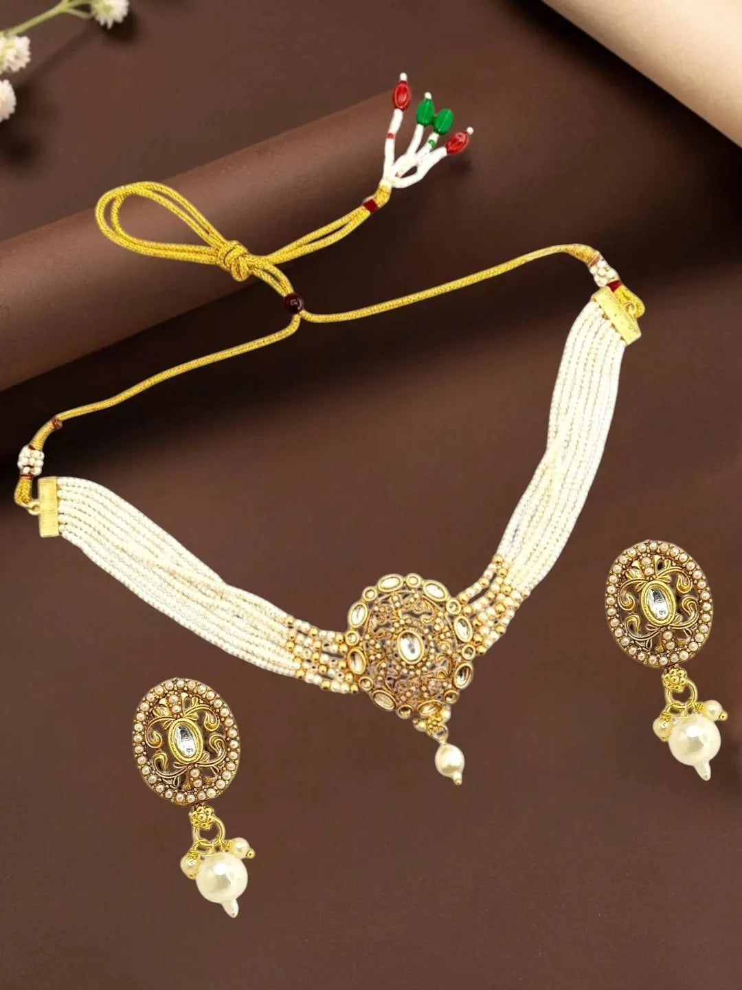 Kundan Multistrand Beaded Choker Set