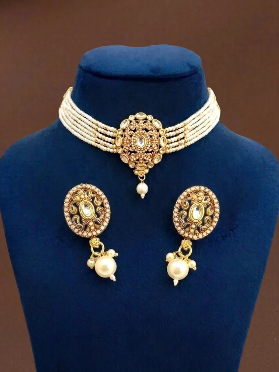 Kundan Multistrand Beaded Choker Set