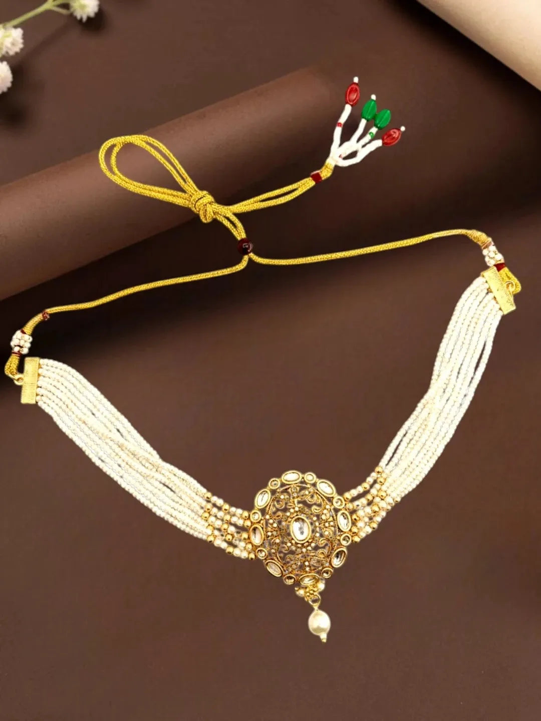 Kundan Multistrand Beaded Choker Set