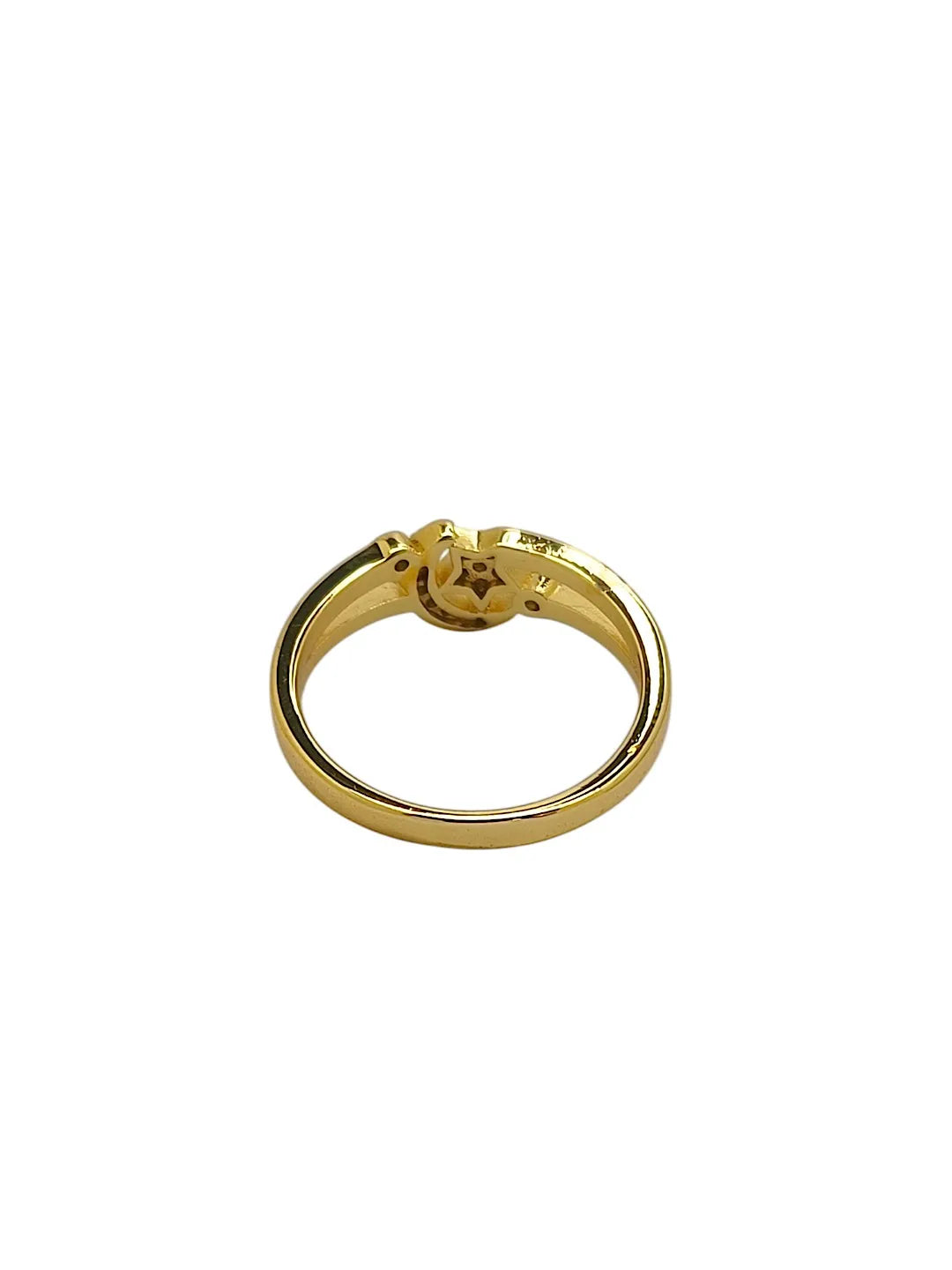 Women 2 Cubic Zirconia Handcrafted Gold Plated Kada Bracelet