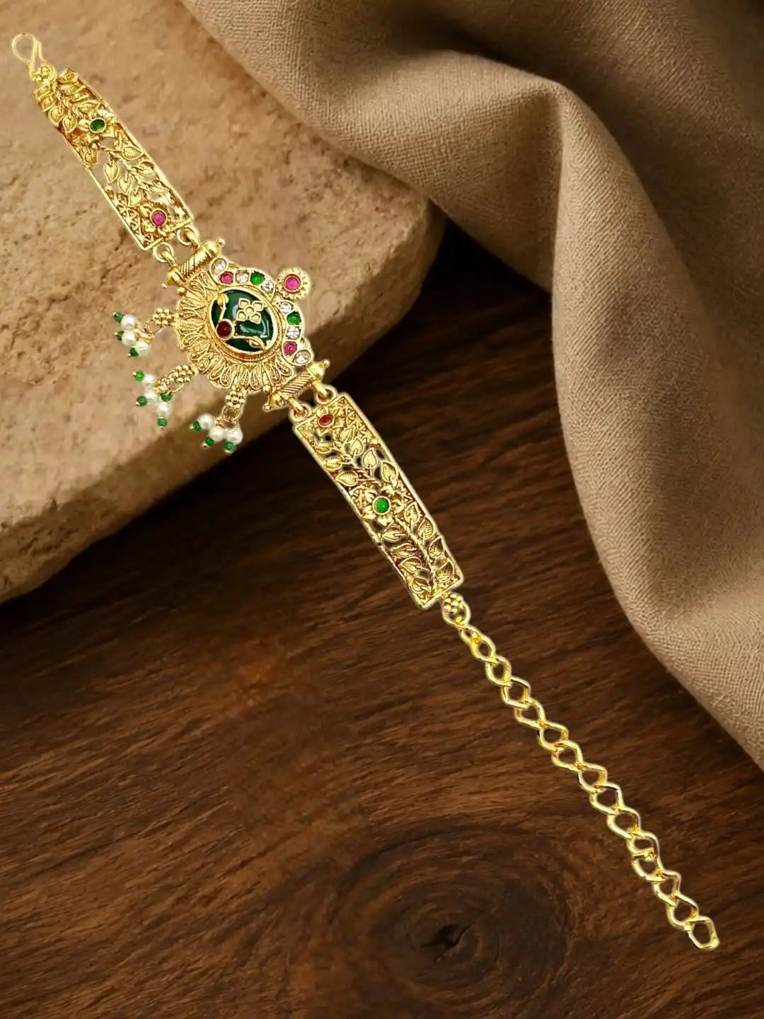 Gold Plated Heritage Design S-Hook Adjustable Bracelet