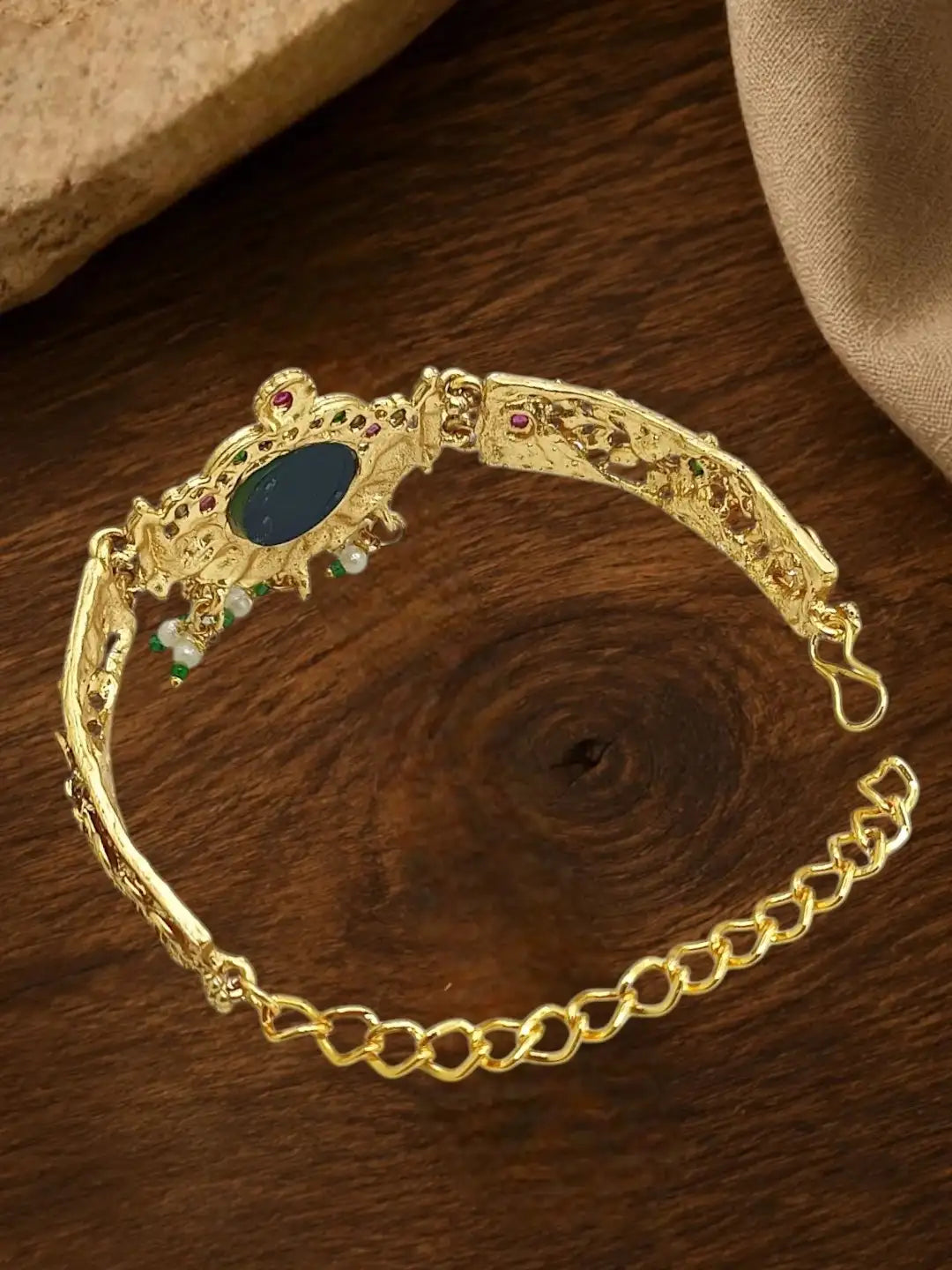 Gold Plated Heritage Design S-Hook Adjustable Bracelet