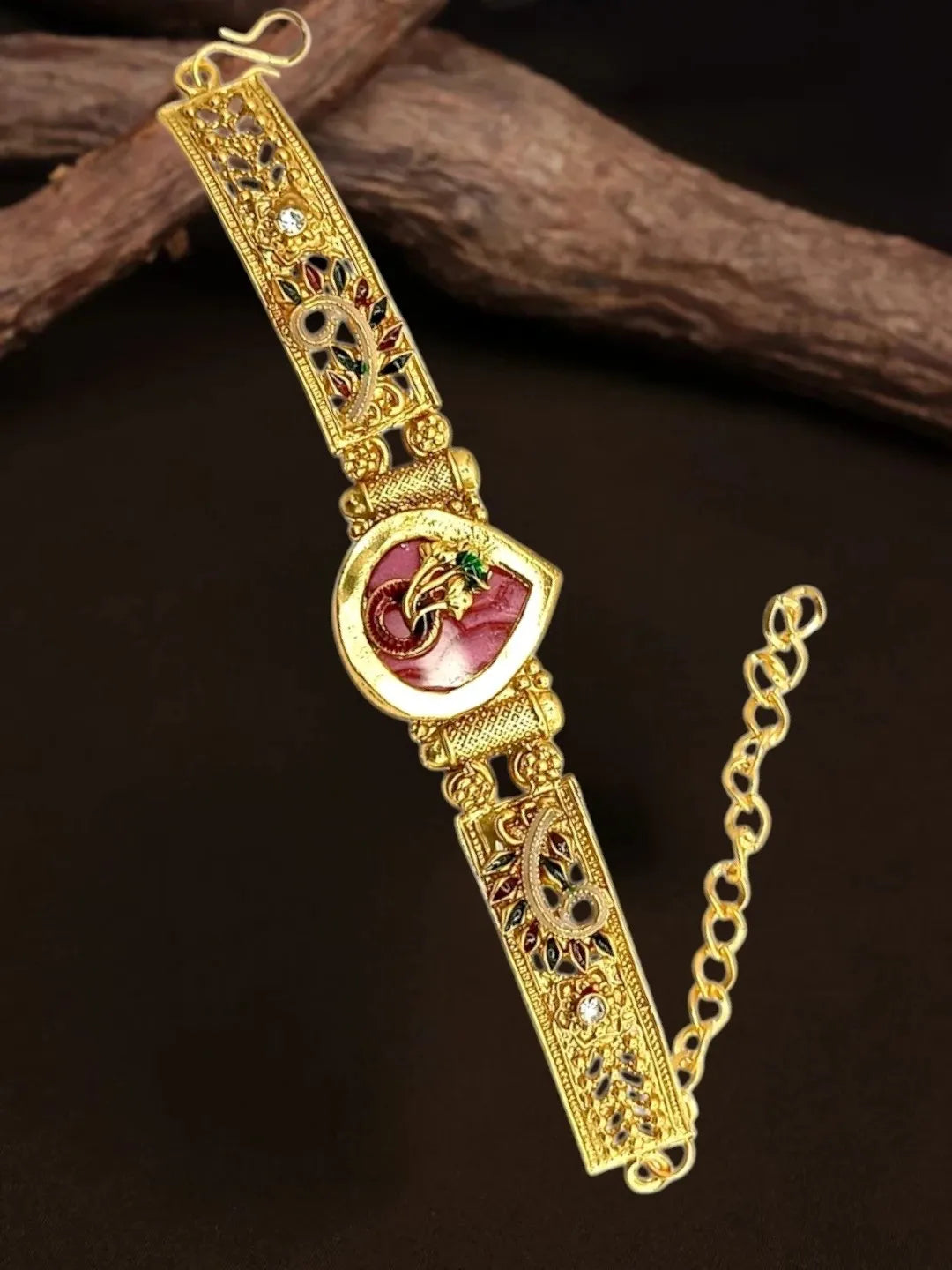 Gold Plated Heritage Design Adjustable Bracelet