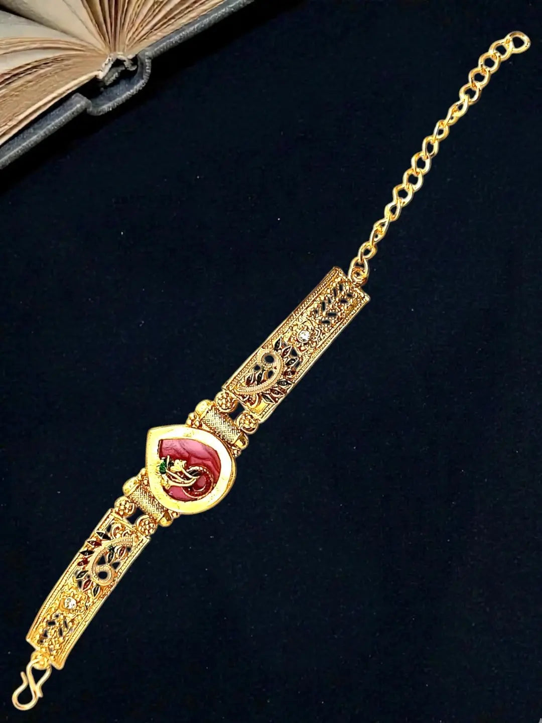 Gold Plated Heritage Design Adjustable Bracelet