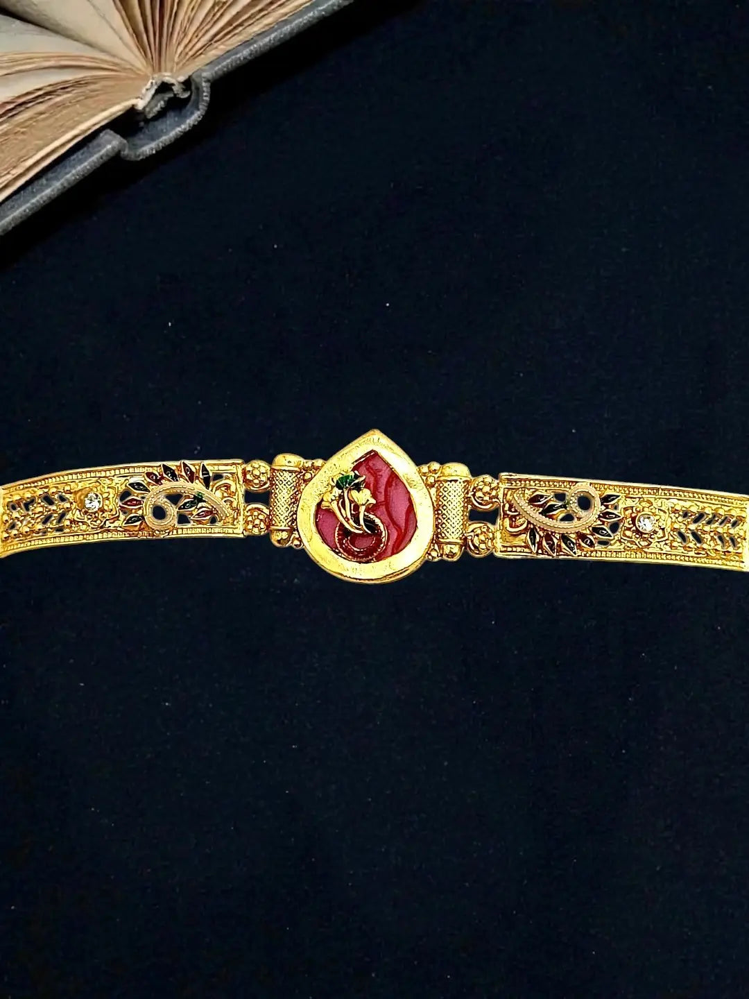 Gold Plated Heritage Design Adjustable Bracelet