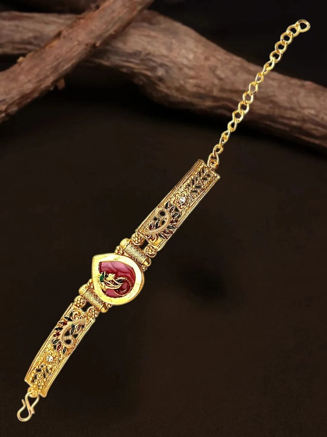 Gold Plated Heritage Design Adjustable Bracelet