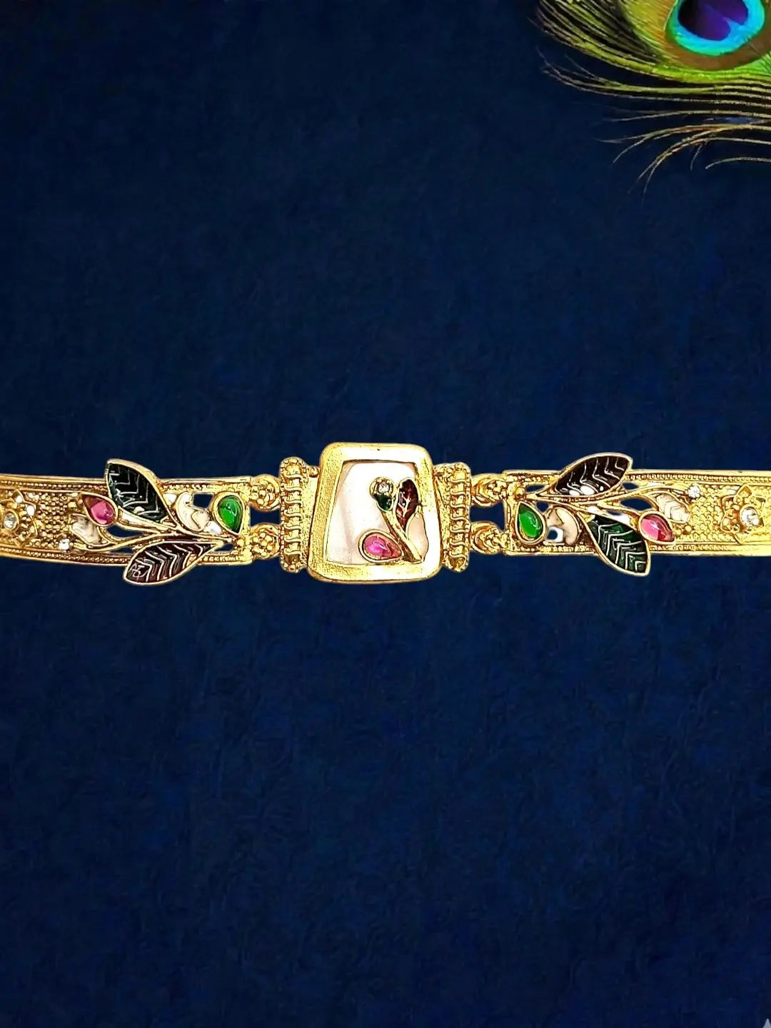 Gold Plated Heritage Rajwadi Adjustable Bracelet