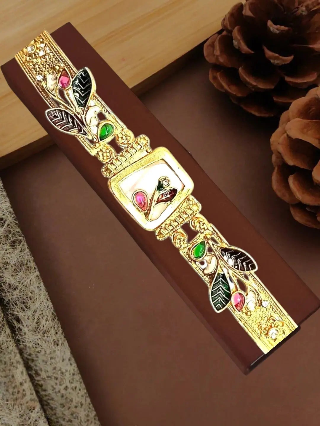 Gold Plated Heritage Rajwadi Adjustable Bracelet