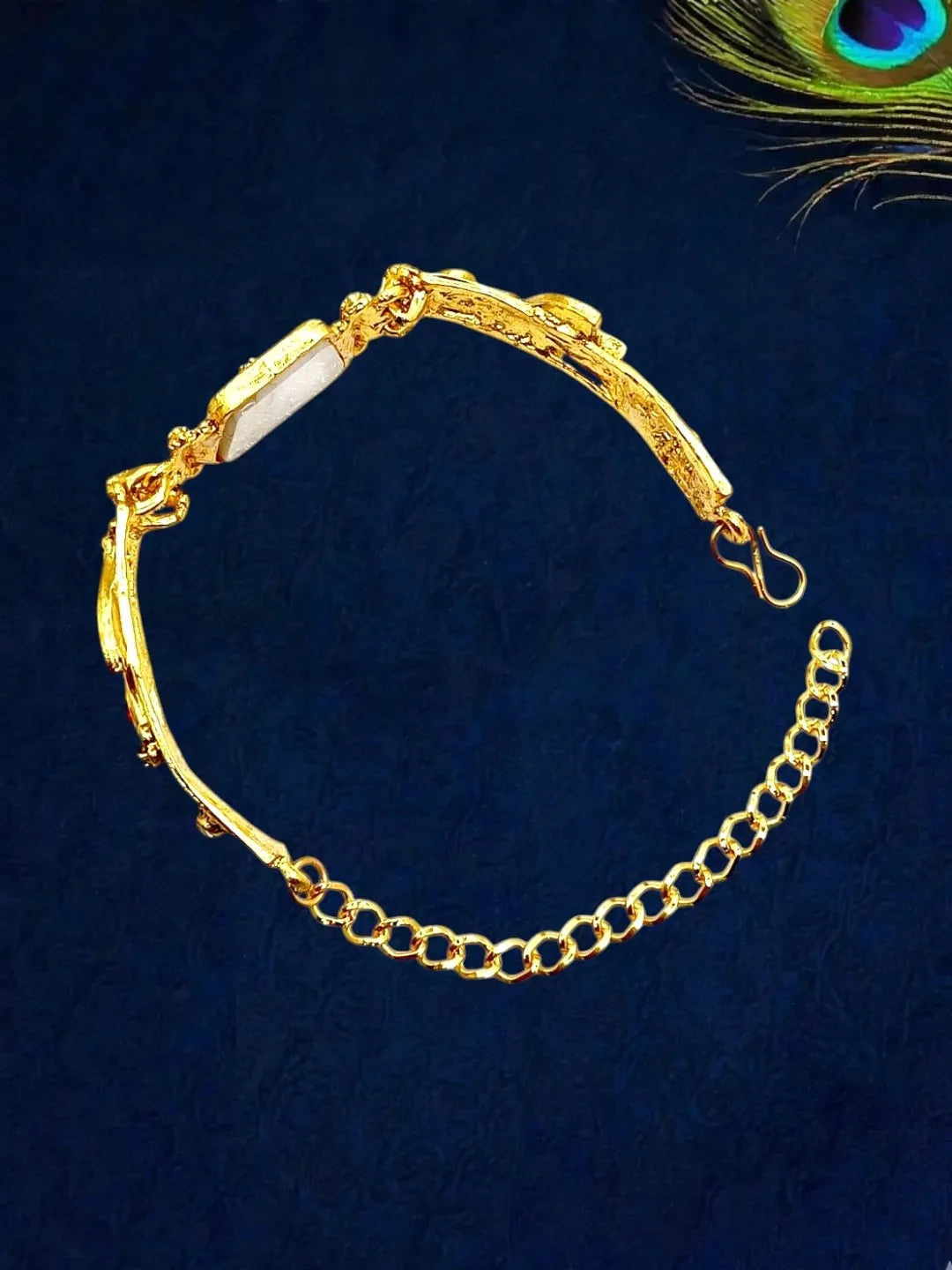 Gold Plated Heritage Rajwadi Adjustable Bracelet