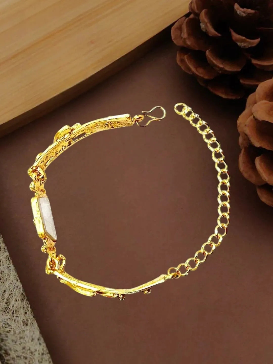 Gold Plated Heritage Rajwadi Adjustable Bracelet