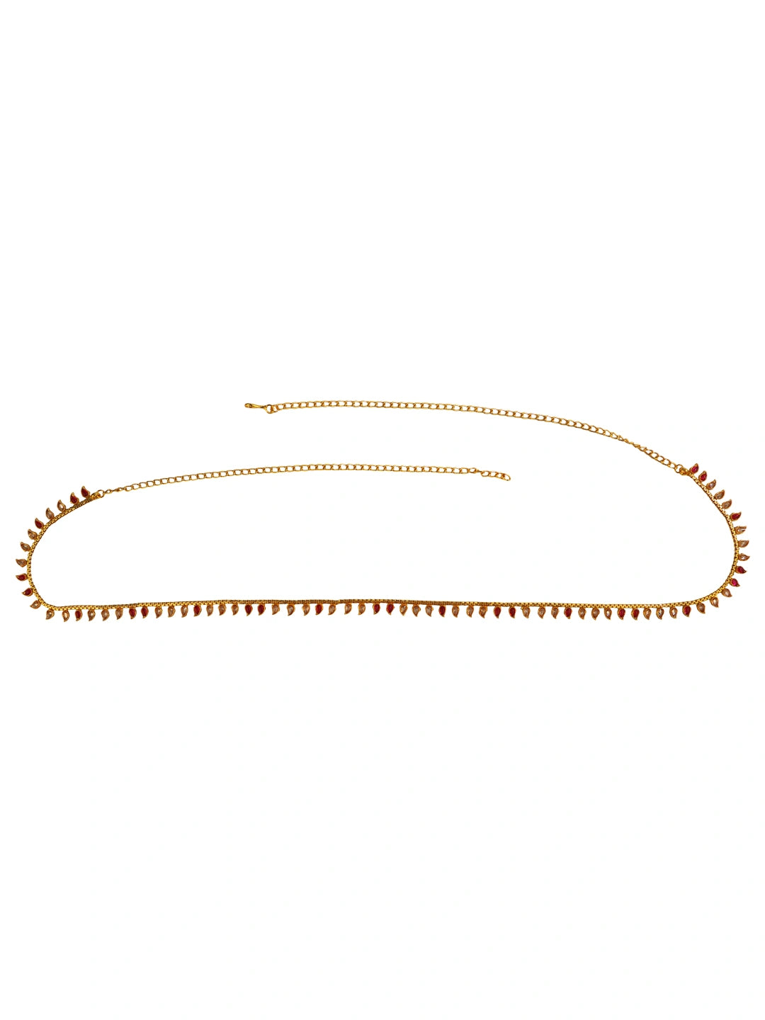 Copper Gold Plated Leaf Design Waist Belt