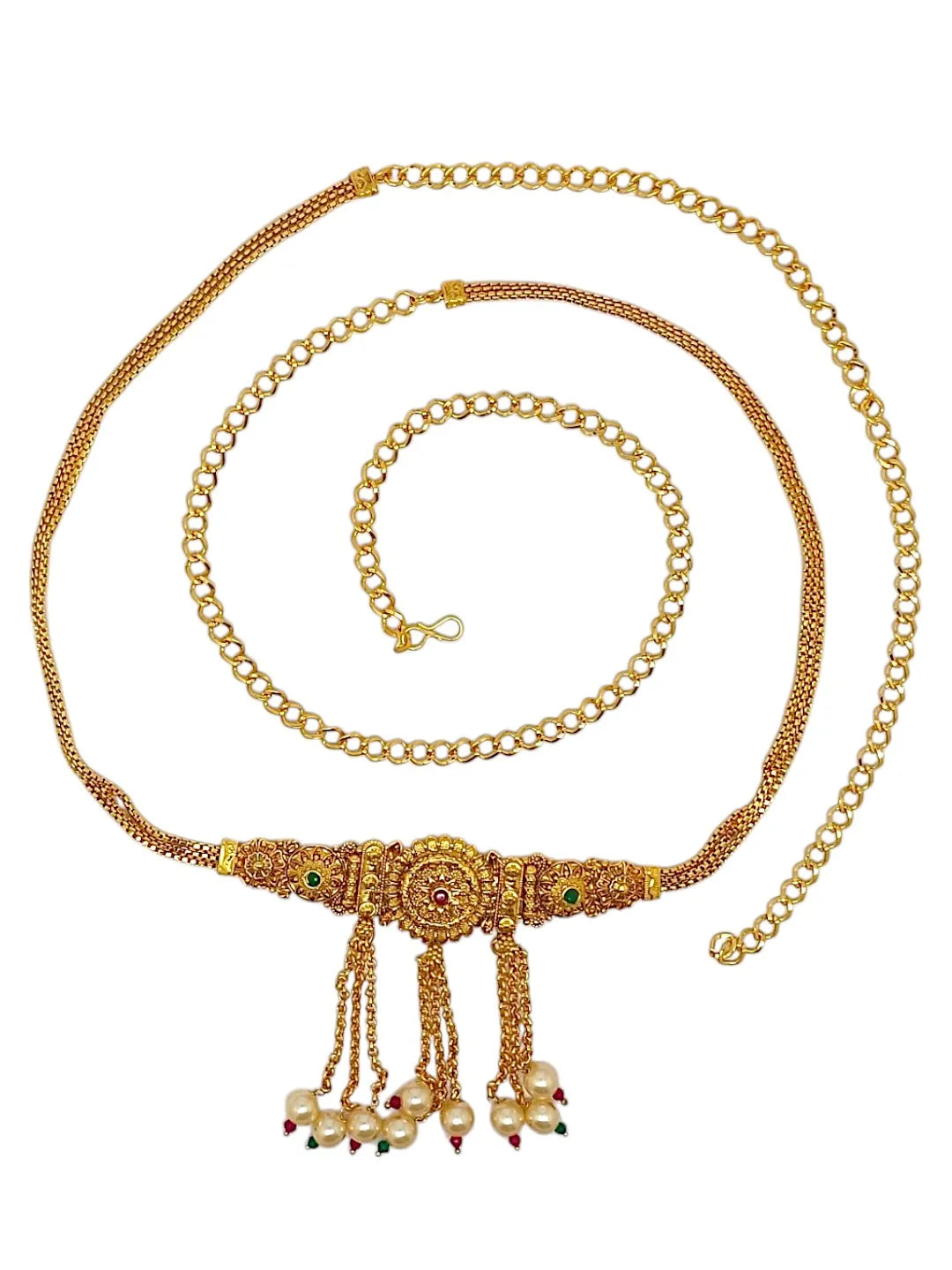 Artificial Stones Studded Waist Chain Saree Accessories