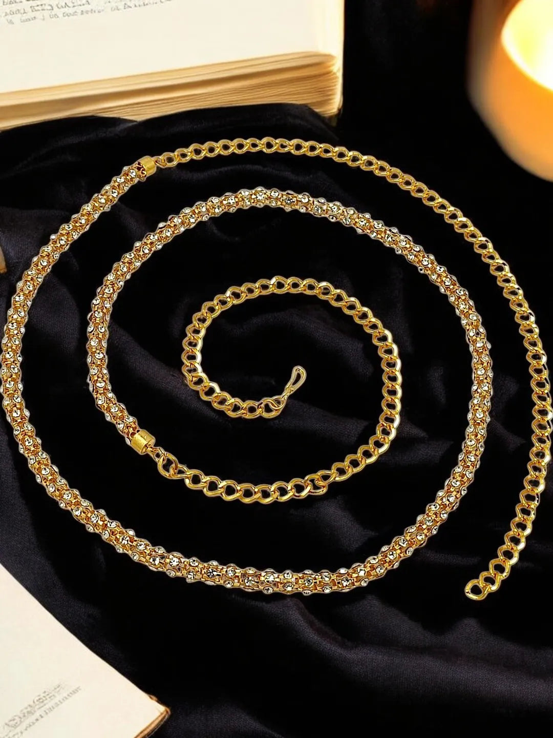Golden Detail Design with 3 Tassel Waist Chain
