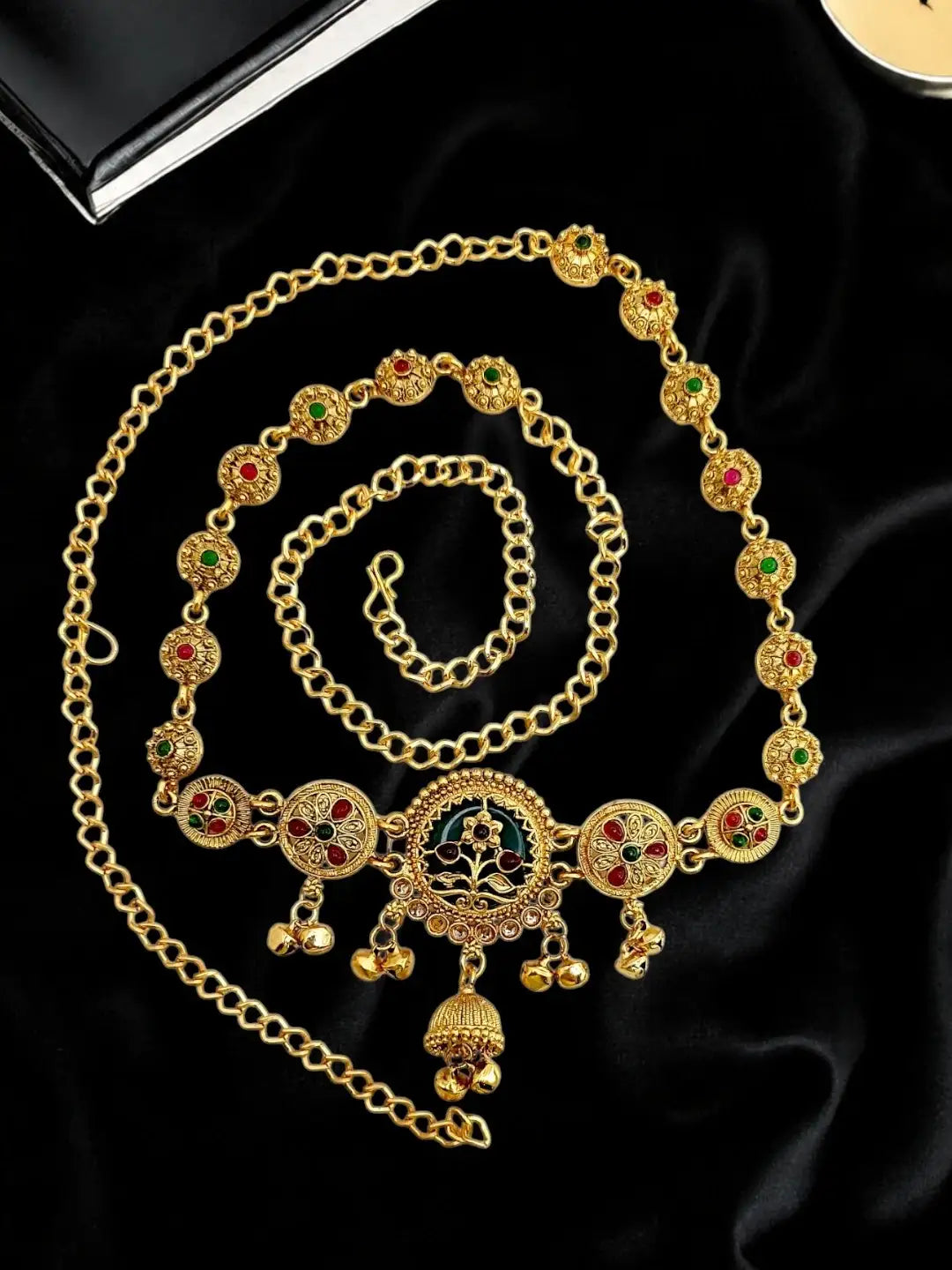 Gold Plated Heritage Meenakari Waist Chain Kamarbandh
