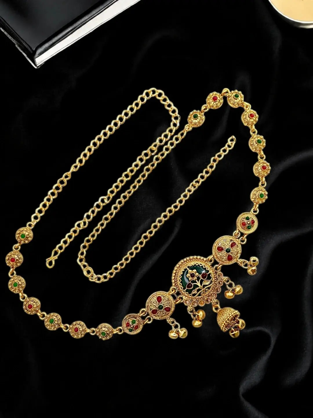 Gold Plated Heritage Meenakari Waist Chain Kamarbandh