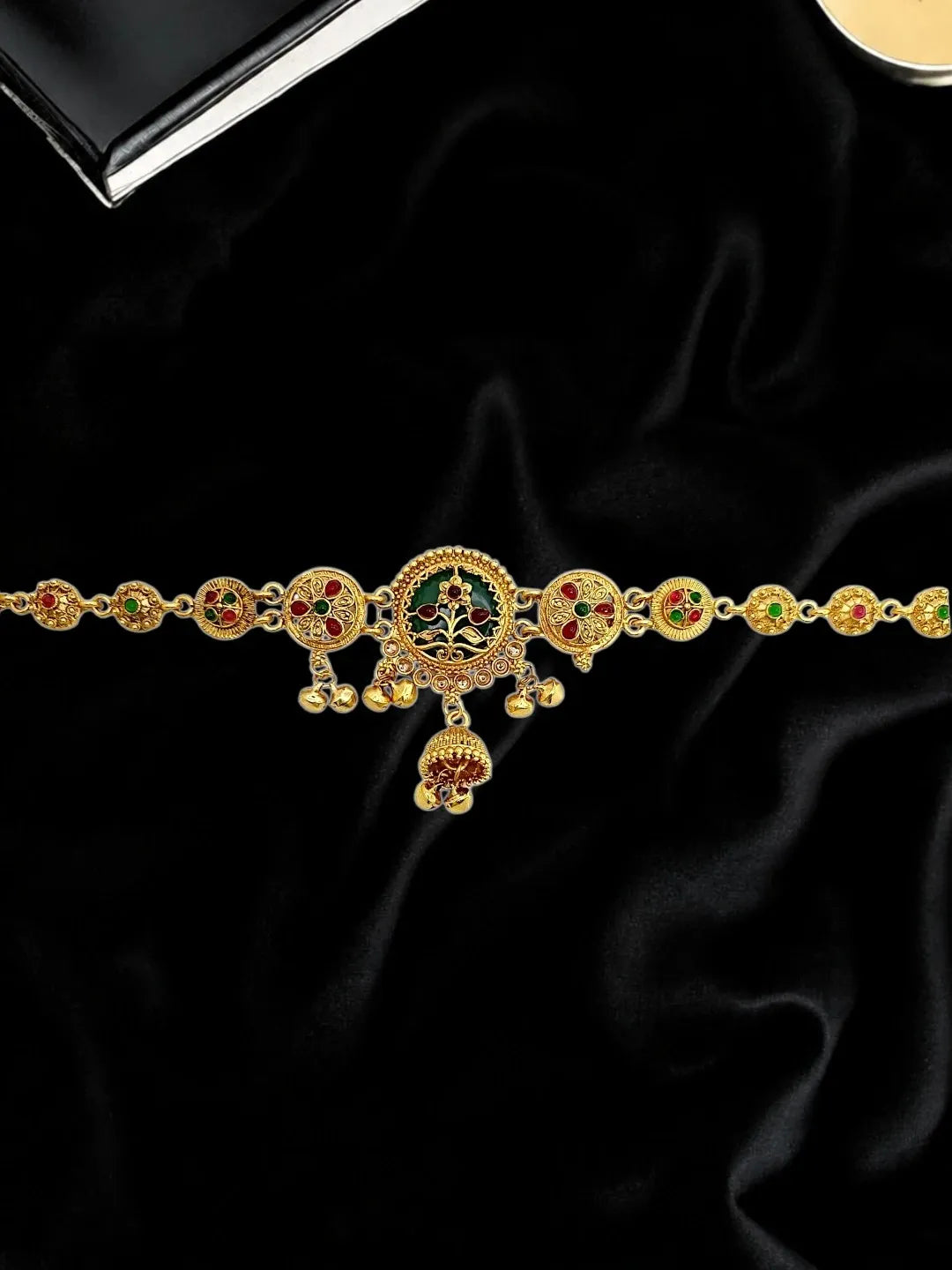 Gold Plated Heritage Meenakari Waist Chain Kamarbandh