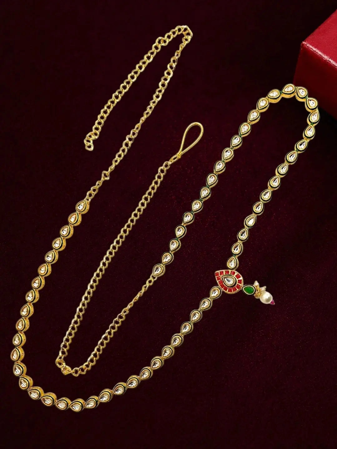 Gold Plated Kundan Embellished Waist Chain Kamarbandh