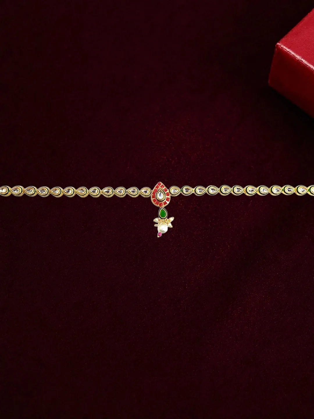 Gold Plated Kundan Embellished Waist Chain Kamarbandh