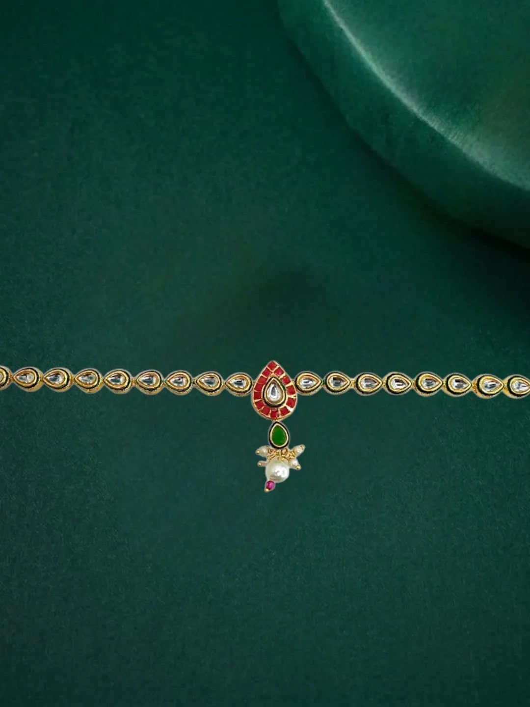 Gold Plated Kundan Embellished Waist Chain Kamarbandh