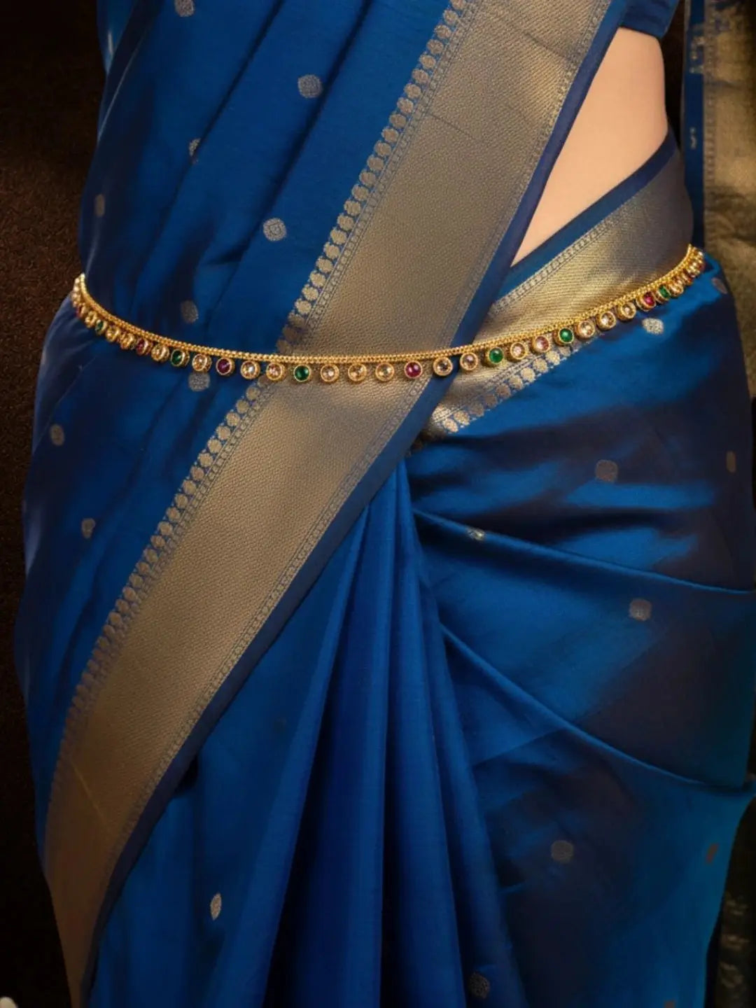 Gold Plated Multi Stone Waist Chain Kamarbandh