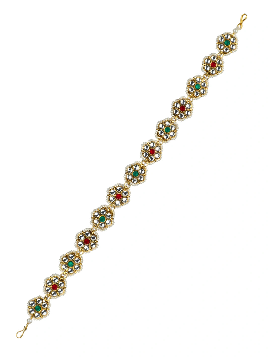 Multicolor Kundan Flower Mathapatti Sheeshphool