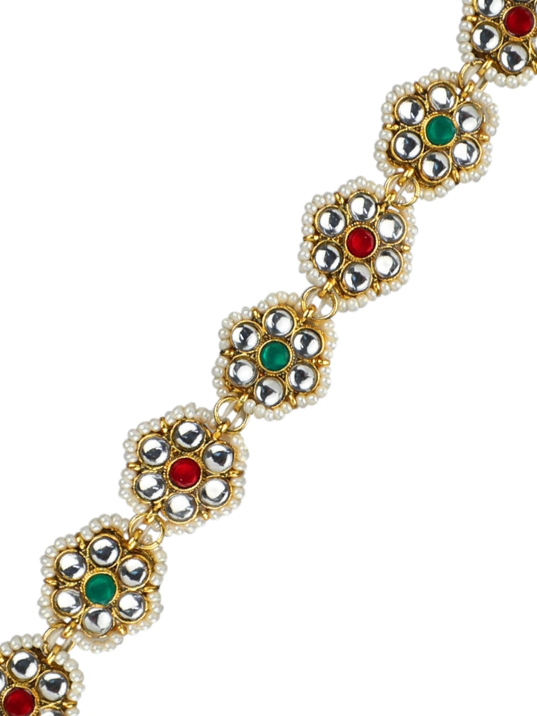 Multicolor Kundan Flower Mathapatti Sheeshphool