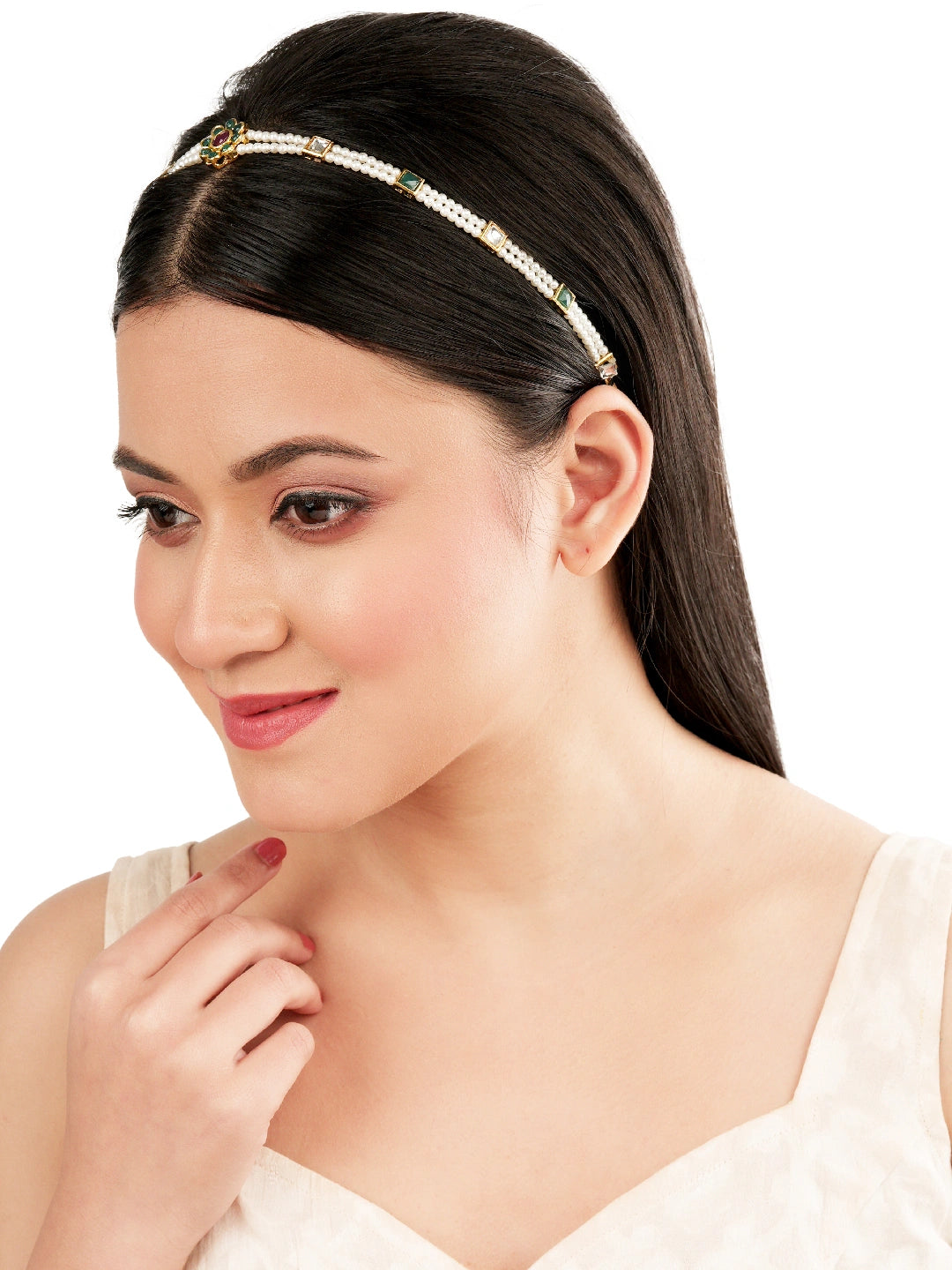 Pearl Elegance Mathapatti Sheeshphool