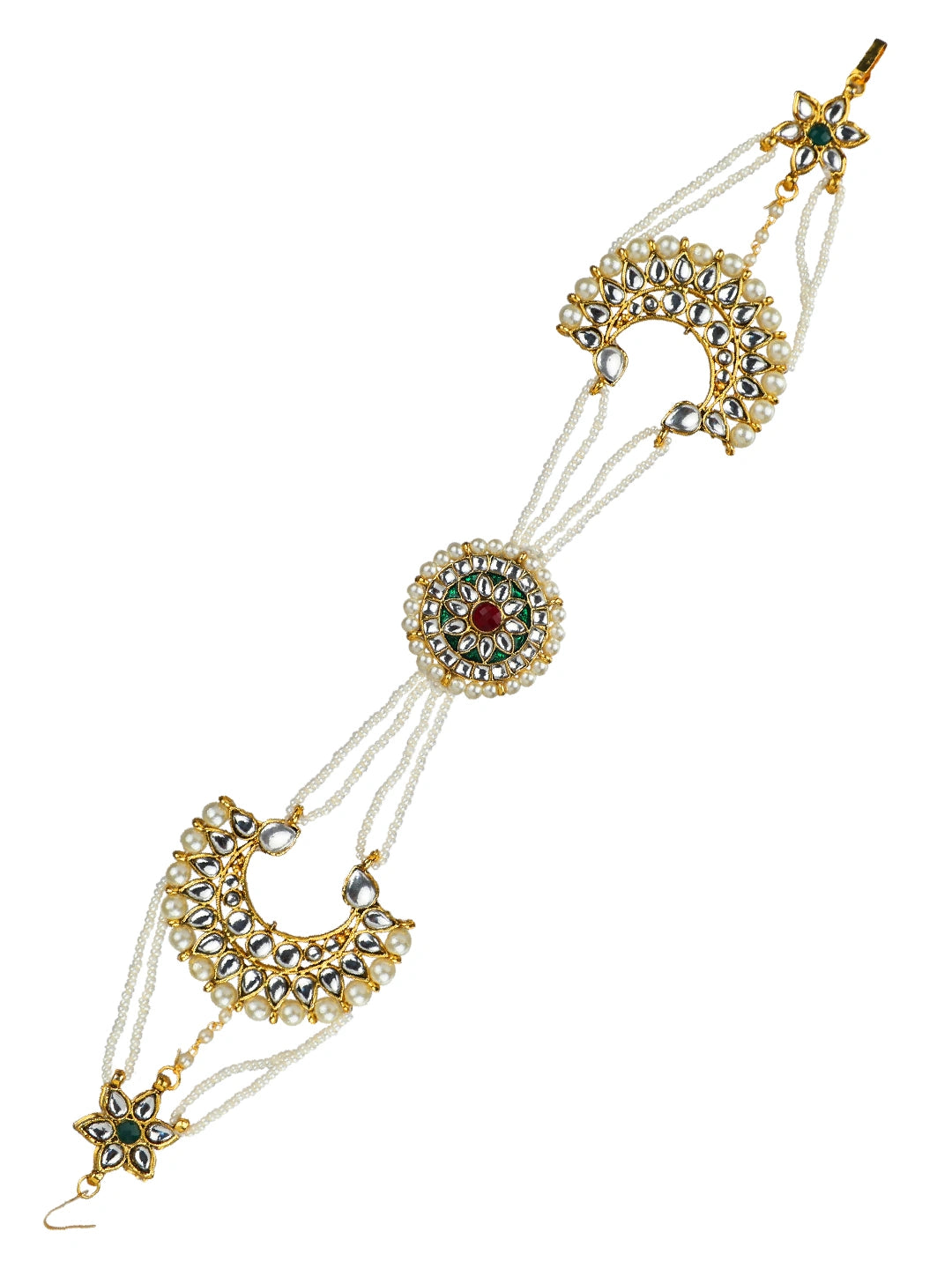 Kundan Chandbali Bridal Mathapatti Sheeshphool