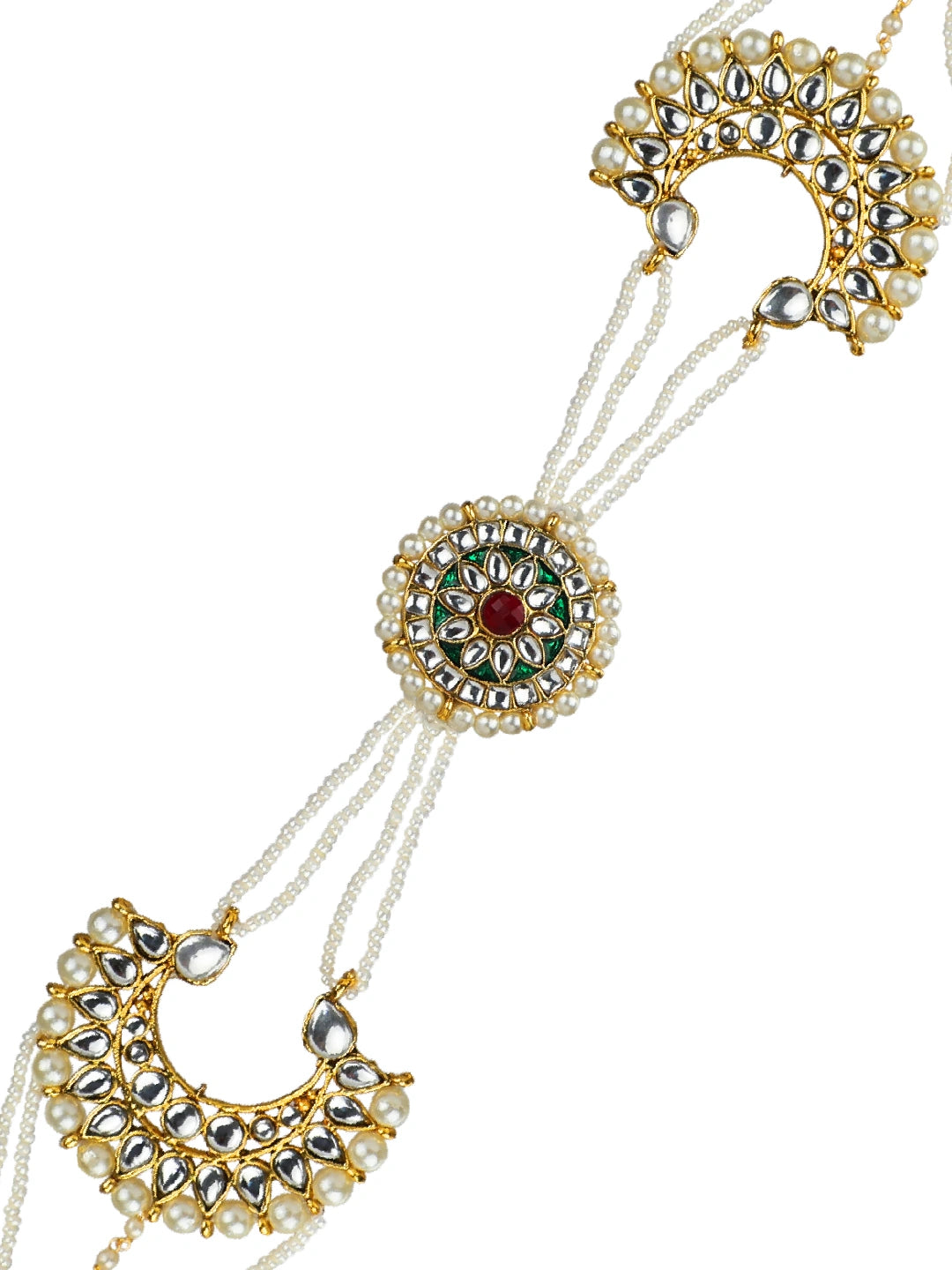 Kundan Chandbali Bridal Mathapatti Sheeshphool