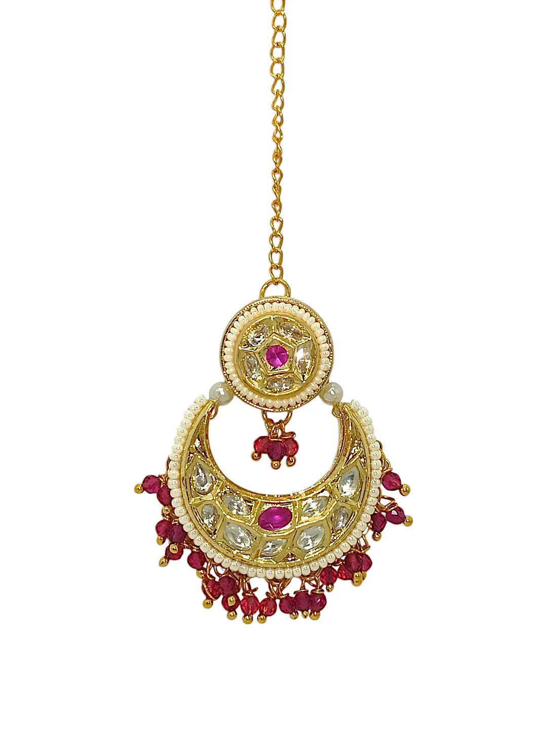 Gold-toned Classic Crescent Design Maangtikka
