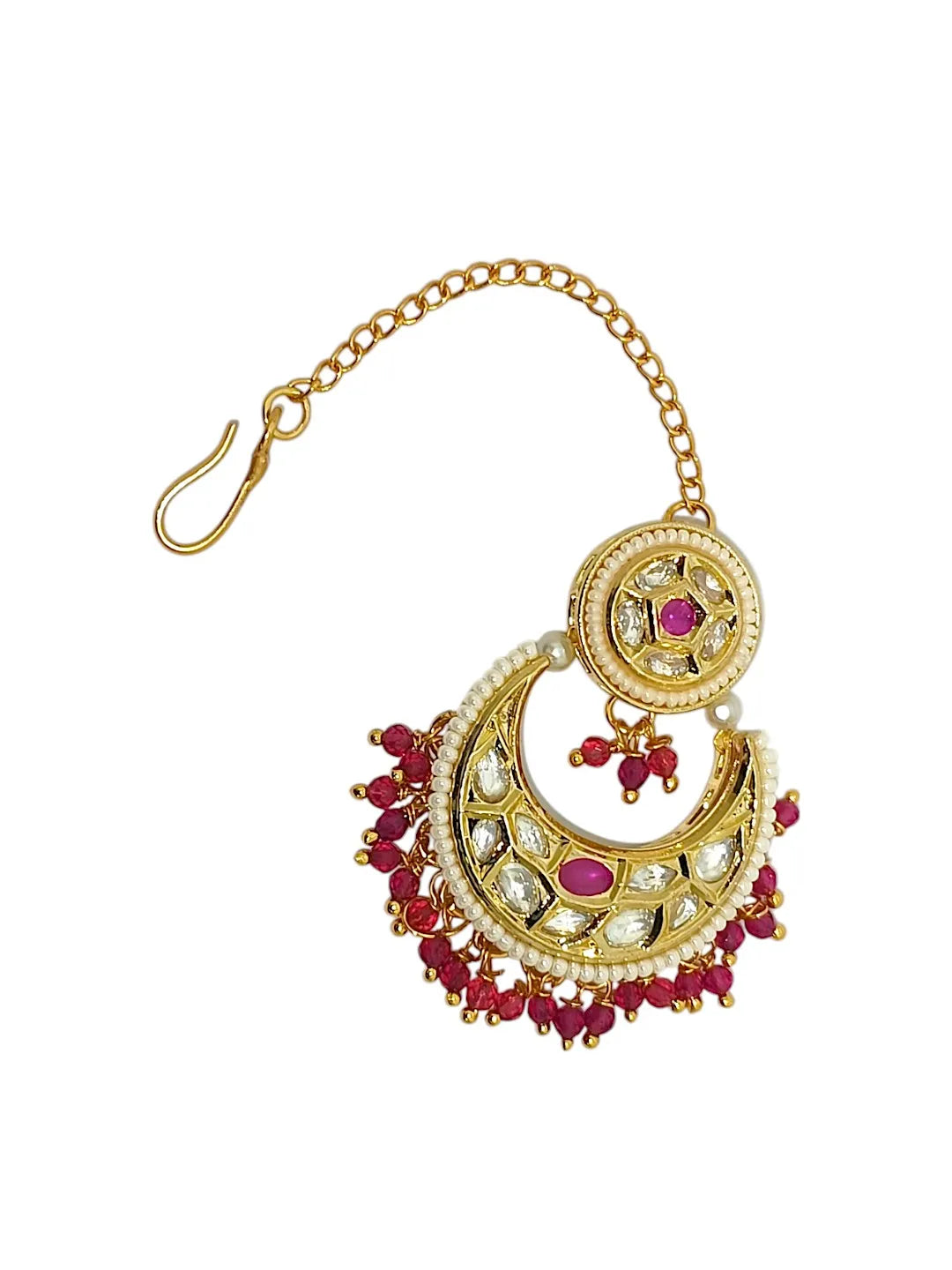 Gold-toned Classic Crescent Design Maangtikka