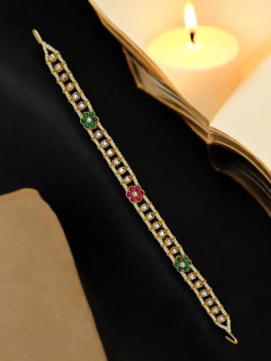 Gold-Plated Kundan Studded Matha Patti