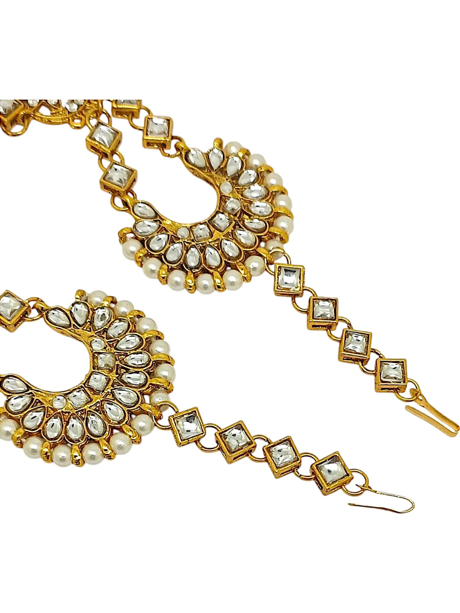 Gold-Plated Kundan Studded Layered Matha Patti