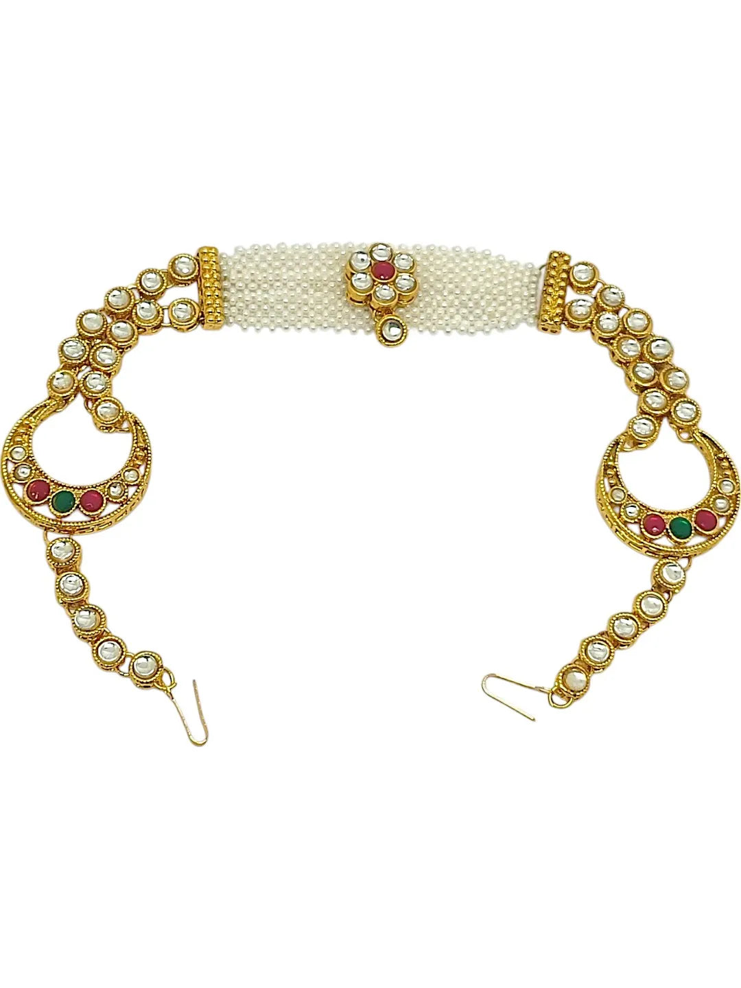 Gold-Plated Kundan Studded 2 Layer Matha Patti