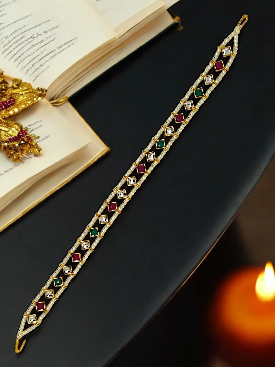 Gold-Plated Kundan Stone Studded Matha Patti