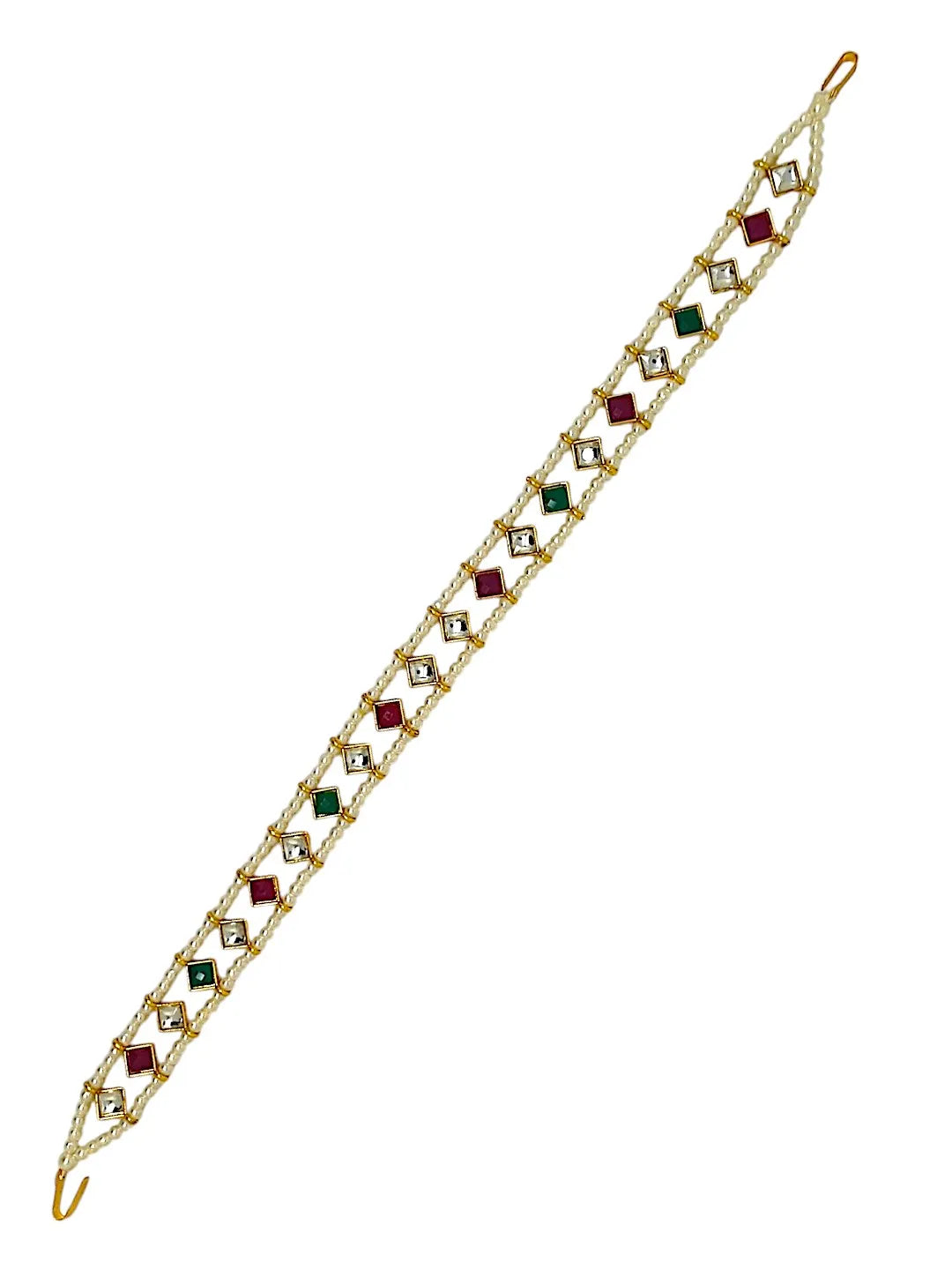 Gold-Plated Kundan Stone Studded Matha Patti