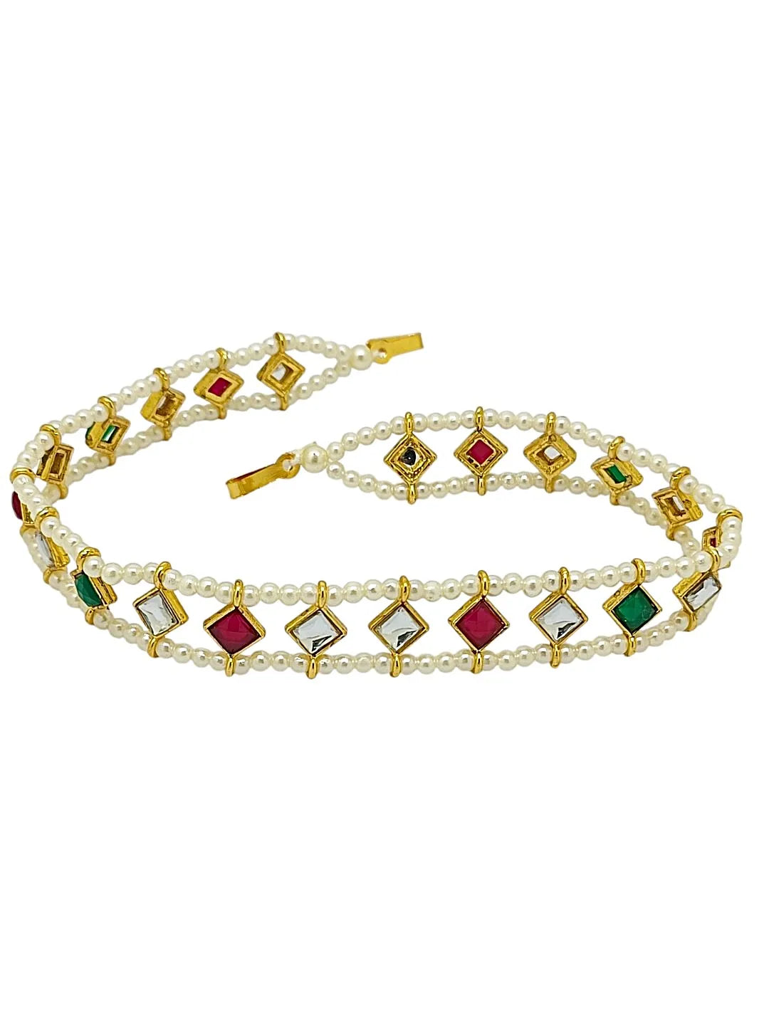 Gold-Plated Kundan Stone Studded Matha Patti