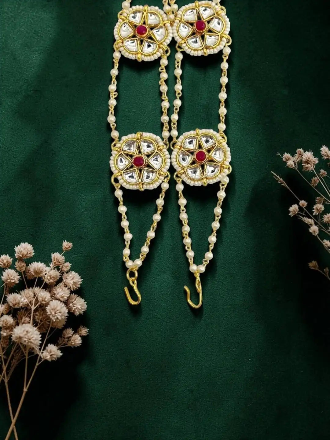 Gold Plated Kundan Layered Sheeshphool Mathapatti