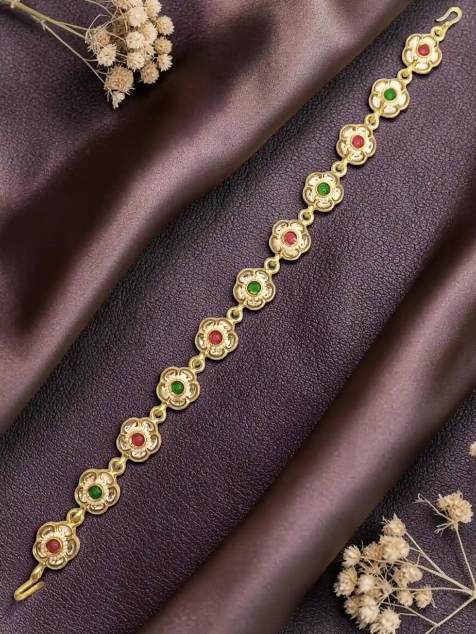 Gold Plated Floral Design Mathapatti Sheeshphool