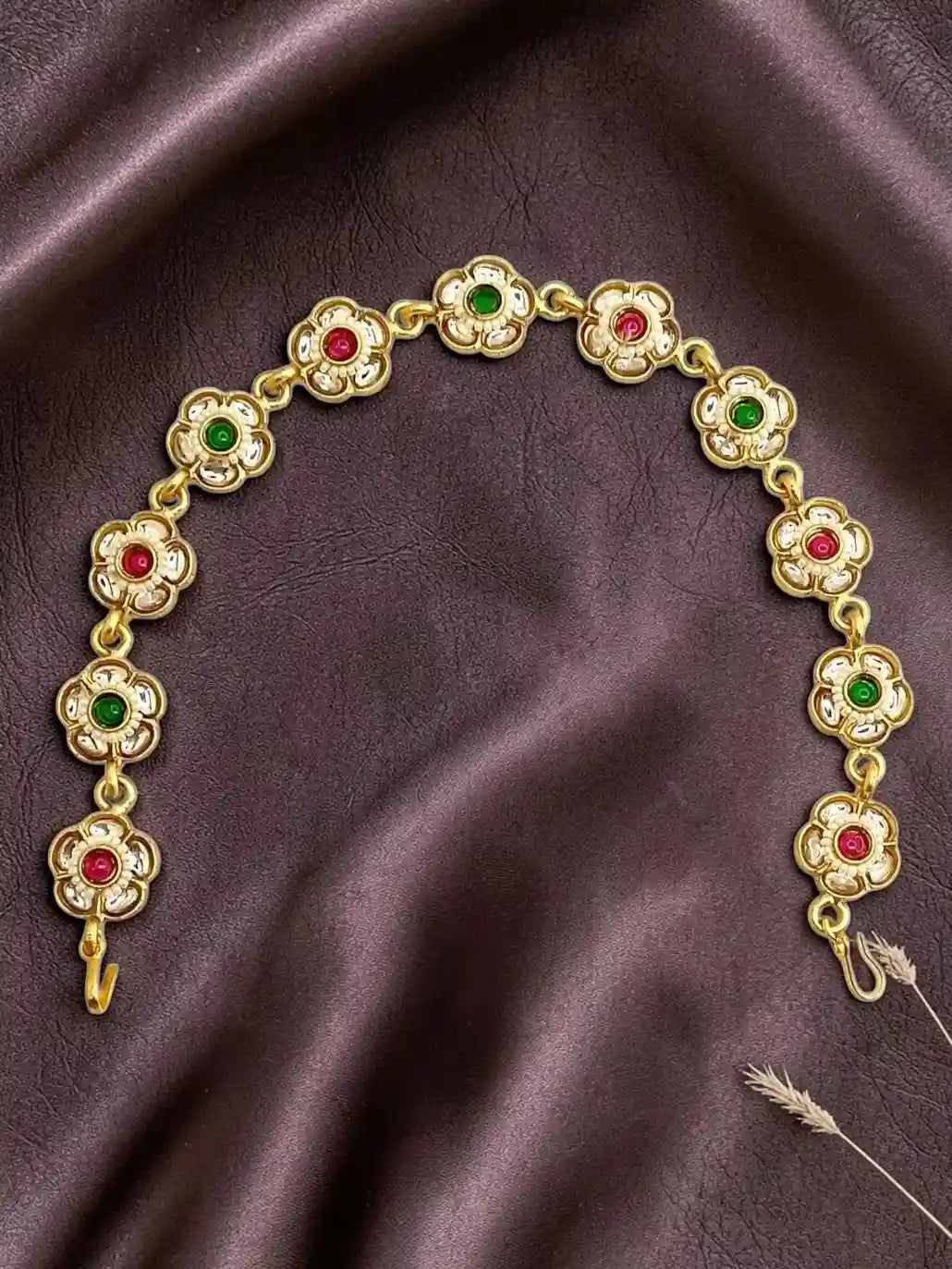 Gold Plated Floral Design Mathapatti Sheeshphool