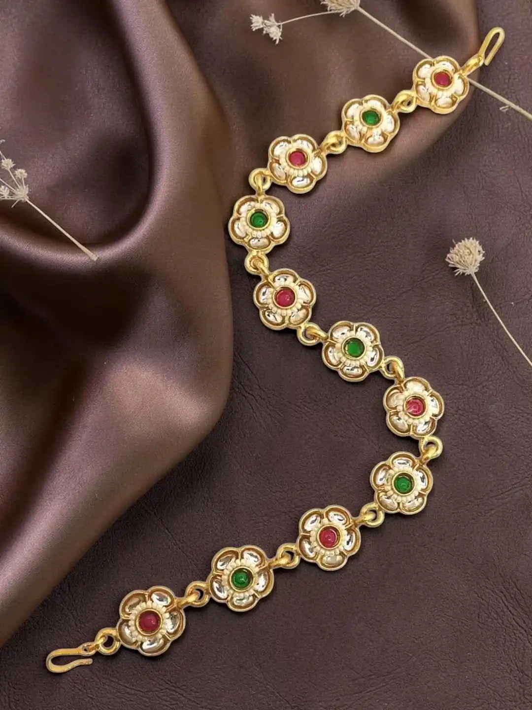 Gold Plated Floral Design Mathapatti Sheeshphool