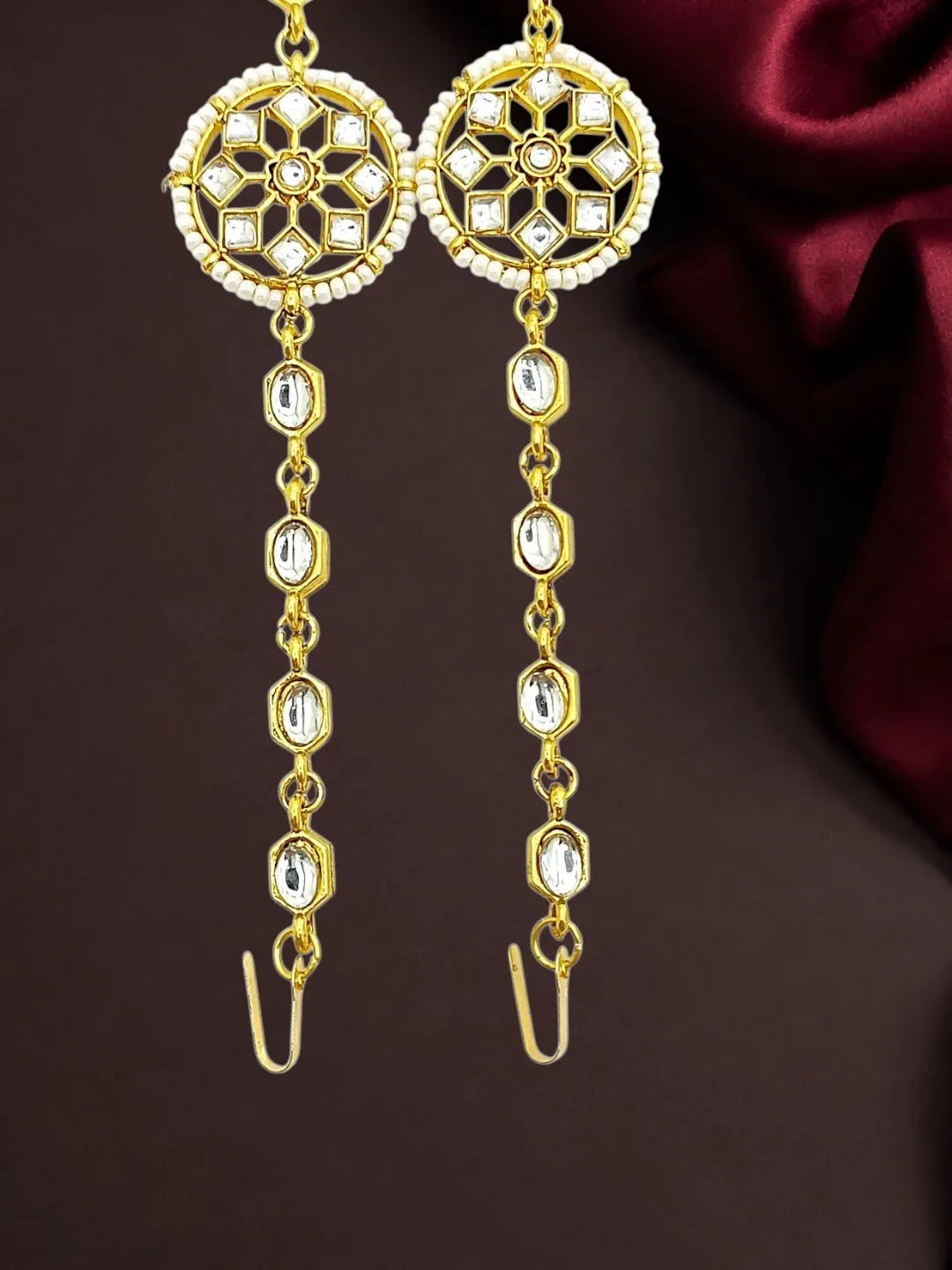 Gold Plated Mandala Kundan Mathapatti Sheeshphool