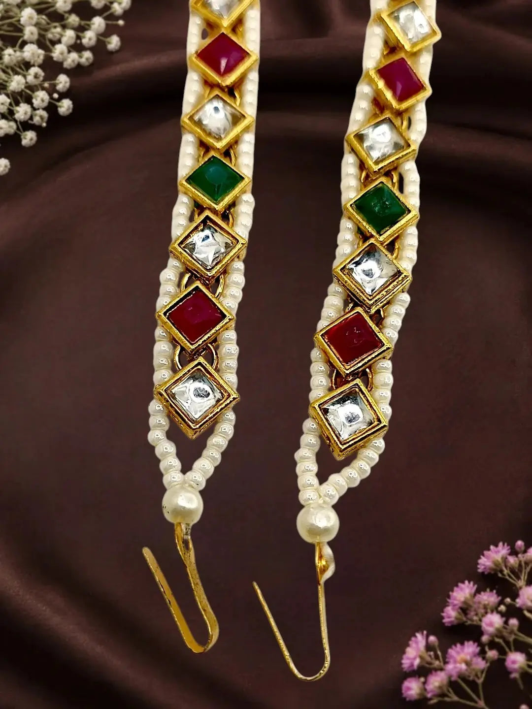 Gold Plated Sleek Kundan Mathapatti Sheeshphool